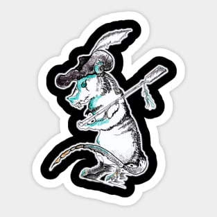 Pirate zombie rat - Halloween inspired art and designs Sticker